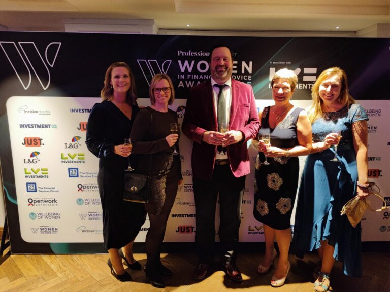 Francis Clark Financial Planning group photo at the Women in Financial Awards ceremony