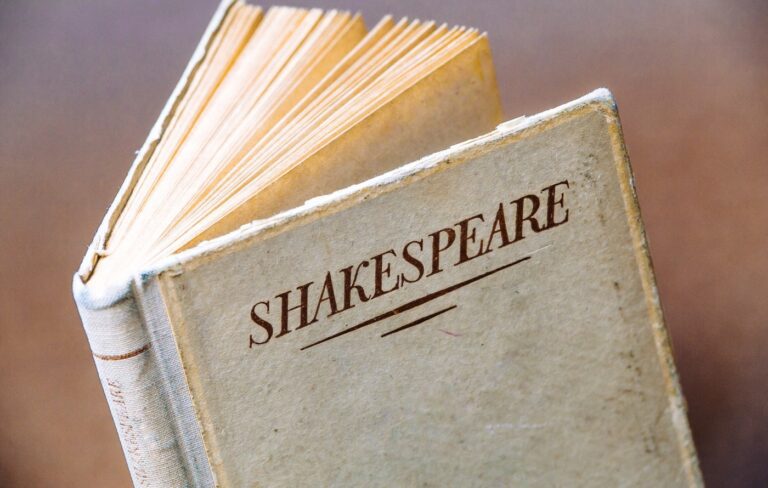 An old book of Shakespeare plays